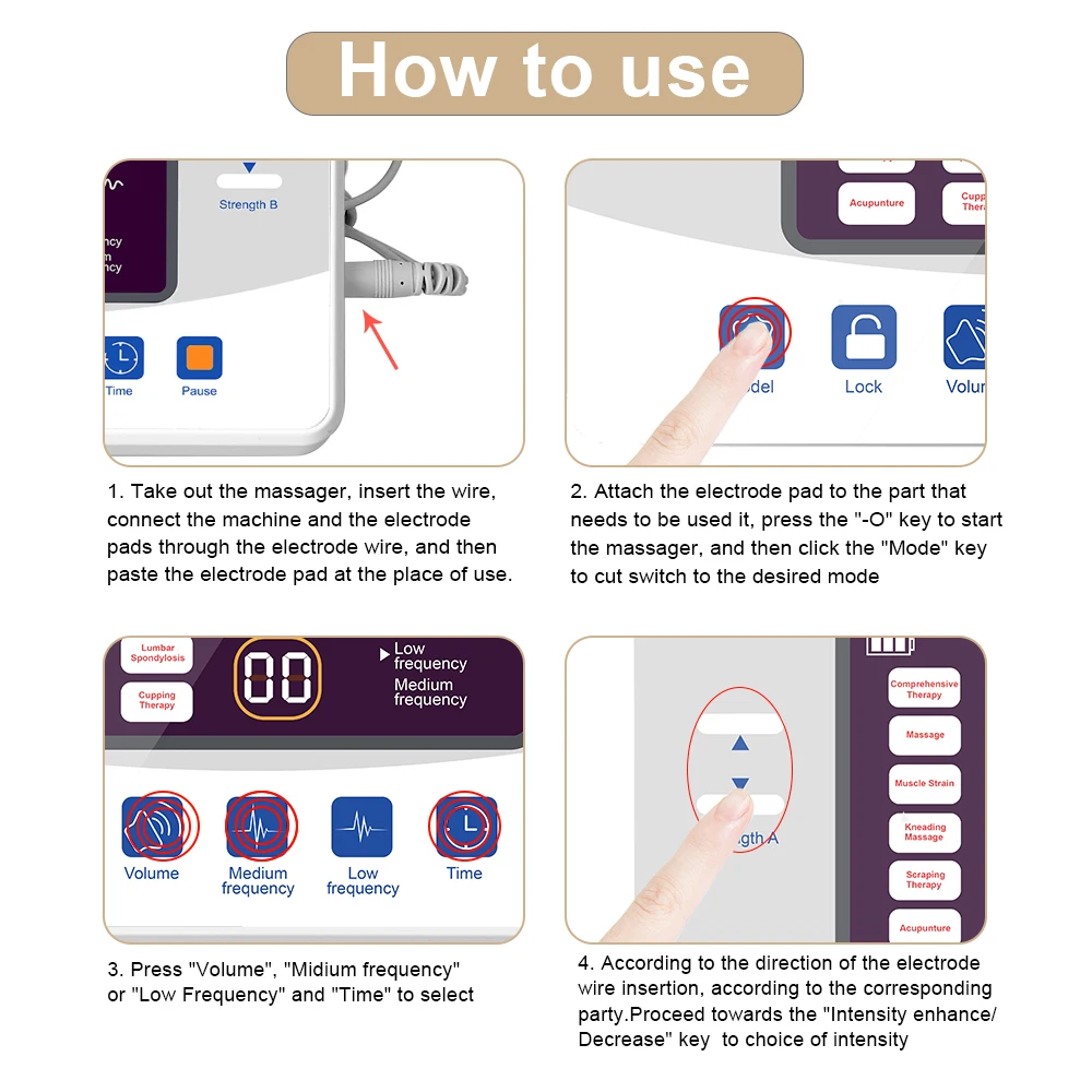 Профессиональный EMS Электрический Аппарат Для Стимуляции Мышц Физиотерапии