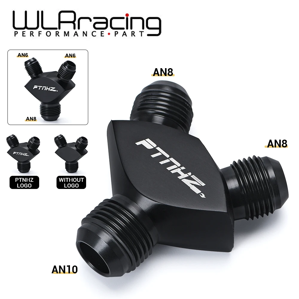 

WLR 3 Way AN6 AN6 to AN8 / AN8 AN8 to AN10 алюминиевый Y блок адаптер фитинги адаптер черный Y тип масляных труб соединение