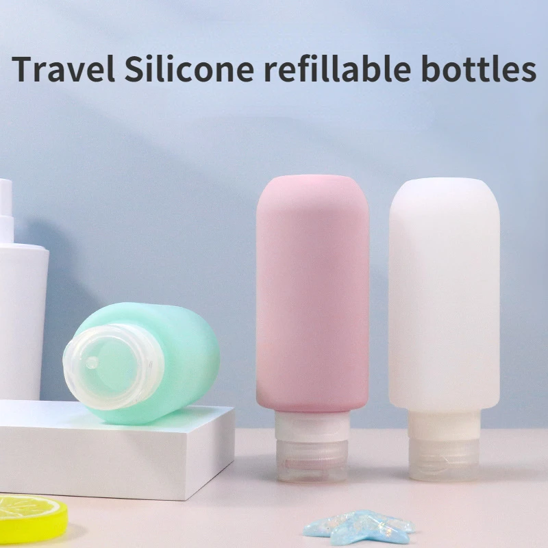 

200ml Portable Silicone Travel Refillable Bottle Large Capacity Shampoo Body Wash Emulsion Bottle Outdoor Travel Container 1pc