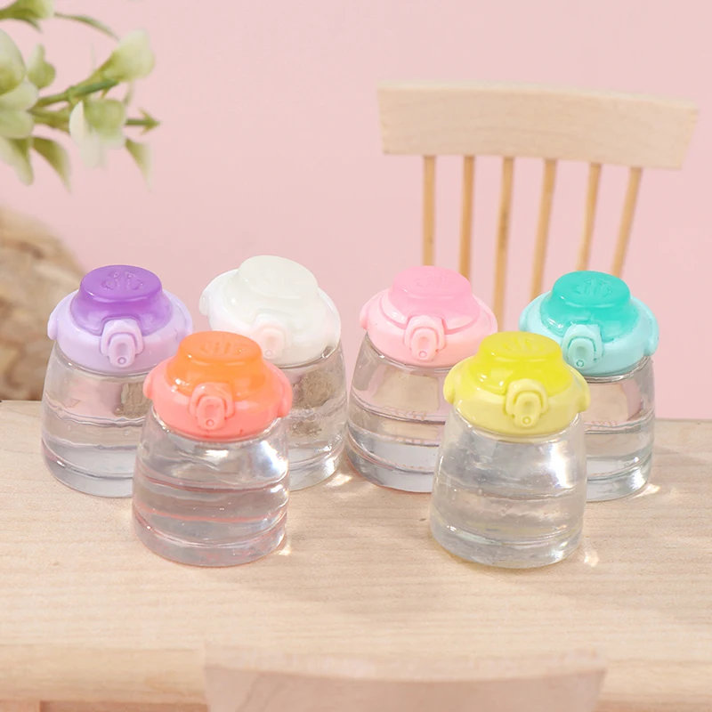 

1:12 миниатюрная кукольная чашка для конфет и напитков, милая креативная миниатюрная бутылка для воды, имитация полимерной игрушки, аксессуары «сделай сам» 5 шт./компл.