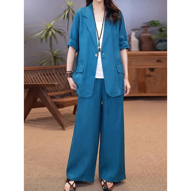 Женский Повседневный блейзер из хлопка и льна SuperAen весенне-летние свободные