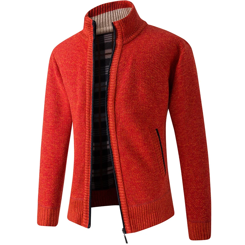 Men Sweaters Cardigans Winter Jackets Fleece Warm Sweatercoats Good Quality Male Winter Slim Fit Thicker Sweaters Size 4XL