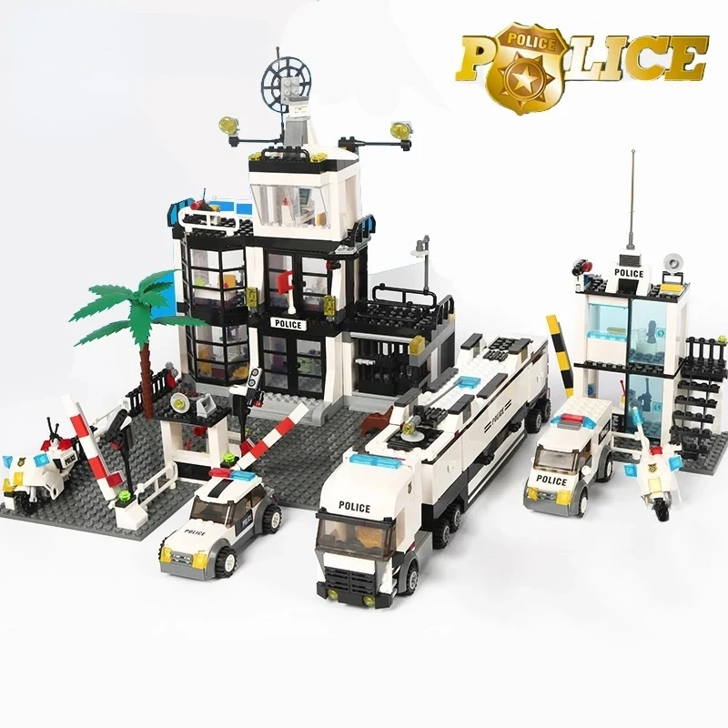 Городской полицейский участок грузовик технический автомобиль Вертолет Лодка