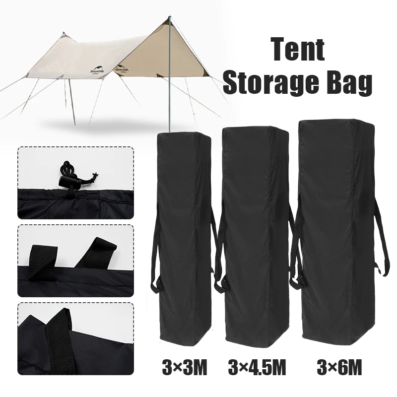 

3 Sizes Portable Canvas Bag with Zipper Folding Bag Duffel Travel Sports Equipment Bags Large-Space Tent Carrying Waterproof Bag
