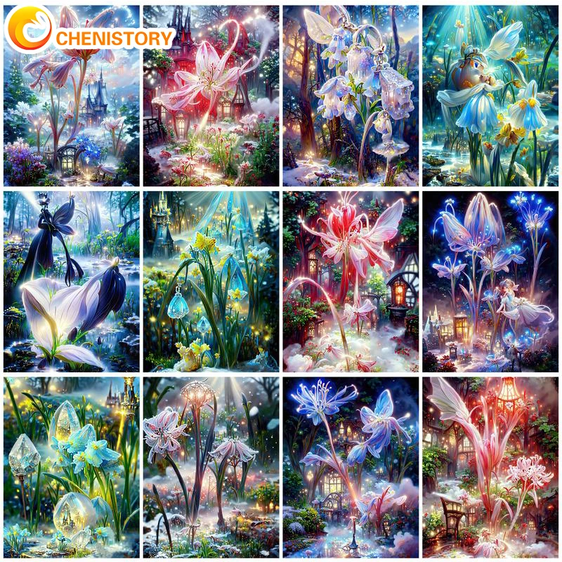 

CHENISTORY 60x75cm Oil Painting By Numbers Genie DIY Paint By Numbers Hand Painting On Canvas Frameless Home Decor Gift