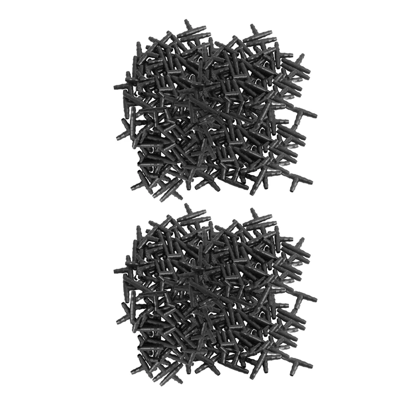 

Retail Drip Irrigation Barbed Connectors, Universal Barbed Tee Fittings 200Pcs, Fits 1/4 Inch Drip Tubing (4/7Mm Tee Pipe)