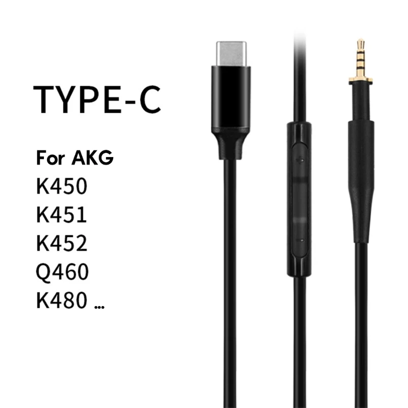 

Durable Cable for K450 K451 K452 Q460 K480 Headphones Cord Nylon/TPE Wire Improve Your Listen Experience