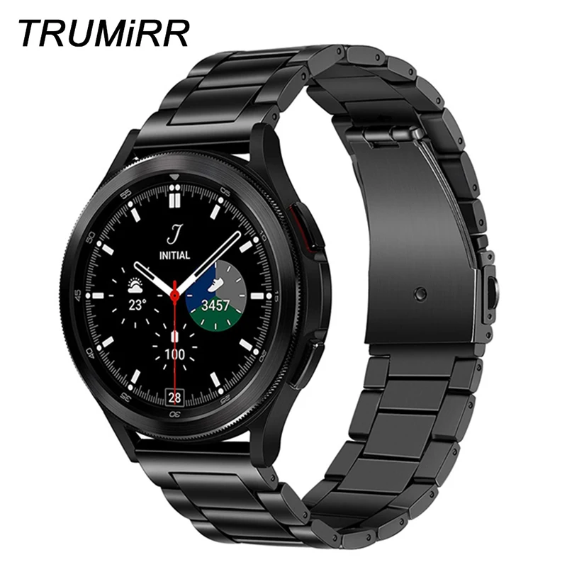 TRUMiRR Titanium Metal Band for Samsung Galaxy Watch4 Classic 42mm 46mm /...