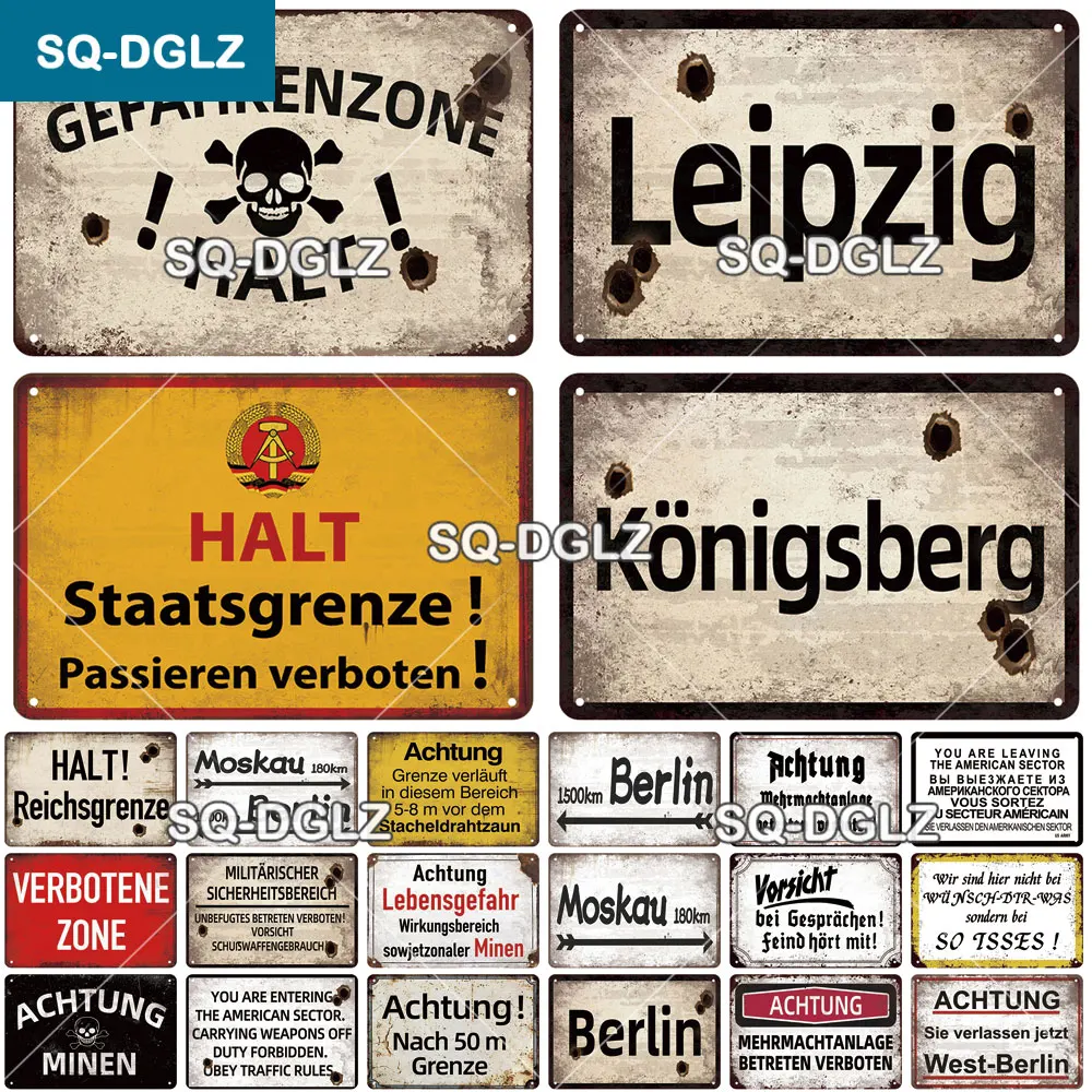 

Винтажный металлический знак «остановить работу Лейпцига», жестяной знак «война», табличка для магазина, наклейка, украшение, плакат, Декор...