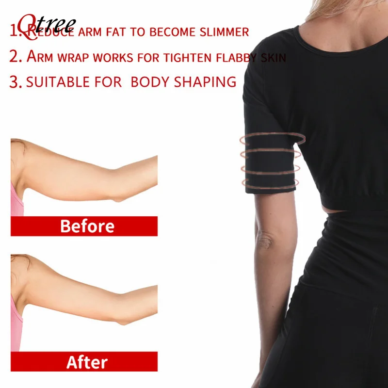 Womens Body Shaper Arm Slimming Sauna Shapers Hot Sweat Sauna Effect Fitness Workout Trainer Chest Push Up Shapewear with Hooks