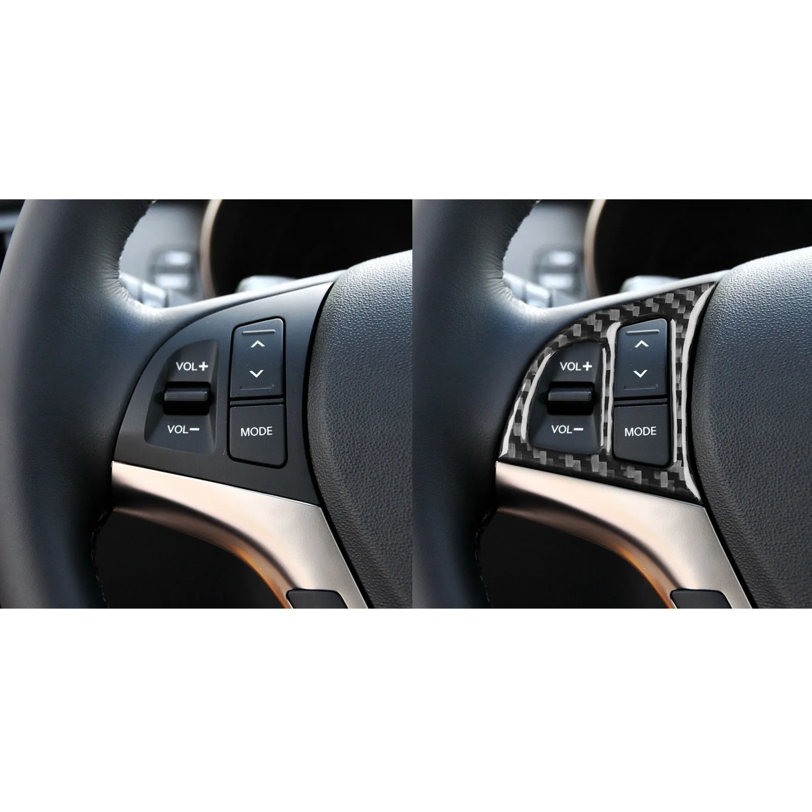 Фото Для Hyundai Genesis/Rohens Coupe 2013–2016: накладка на панель кнопок рулевого колеса из углеродного волокна, декоративная наклейка для интерьера автомобиля №3