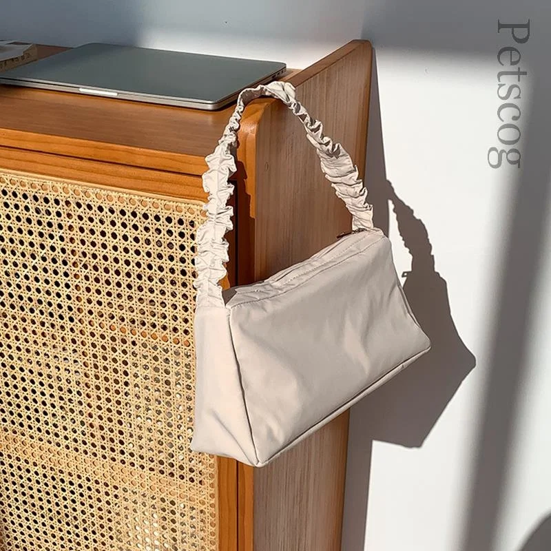 

Модные сумки для женщин, плиссированная квадратная сумка через плечо с мягкими ручками, повседневные женские сумки под подмышку, простой ди...