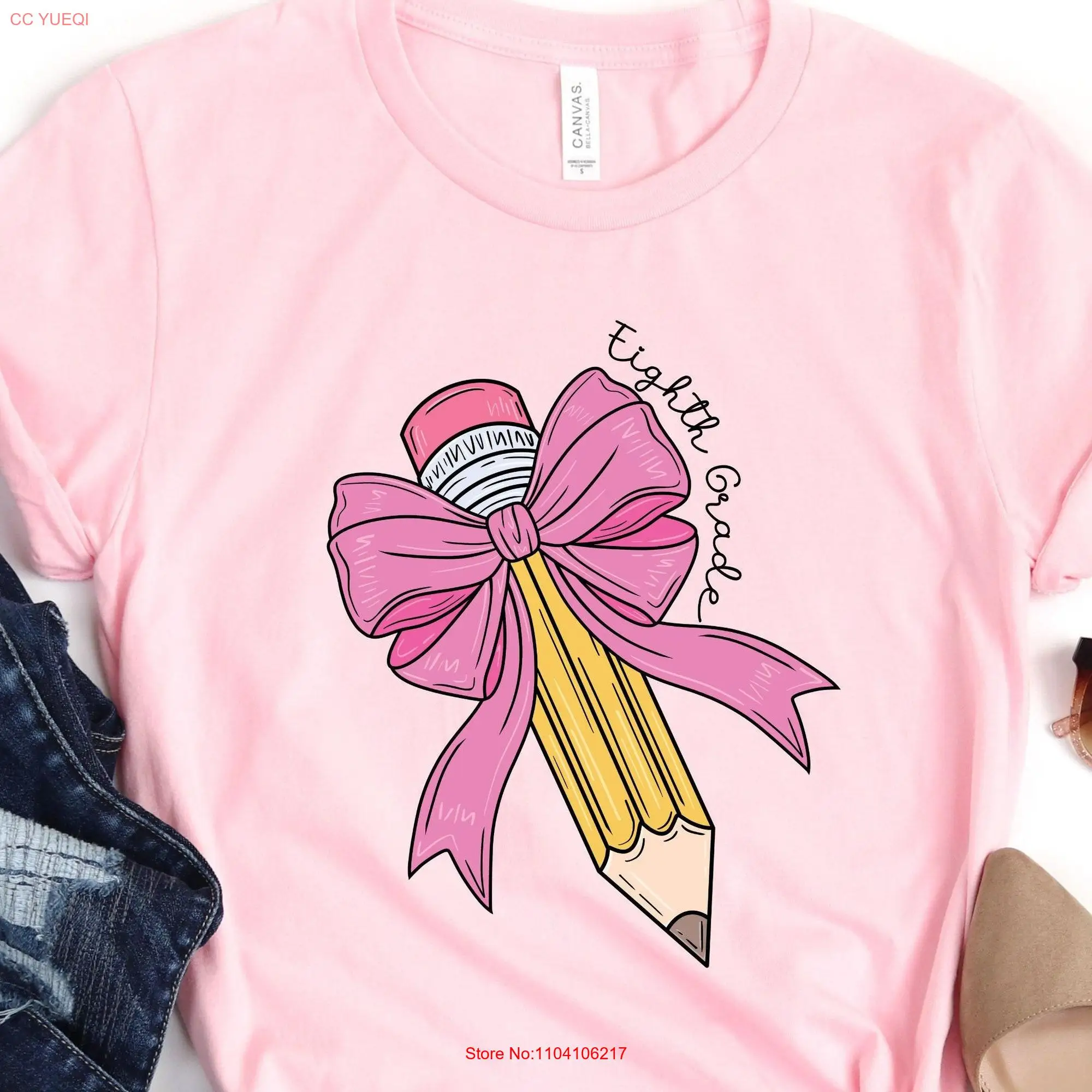 Футболка с бантом-карандаш персонализированная рубашка длинным или коротким