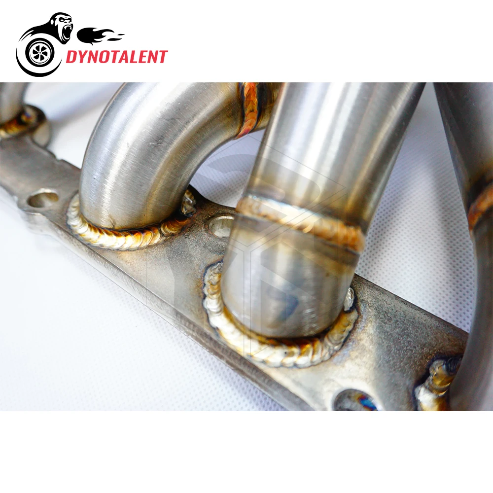 Фото DYN RACING SS304 3 мм паровая труба T4 с двойным прокруткой, турбоколлектор равной длины для Supra MK4 2JZGE 2JZ GE коллектор 2JZGE №5