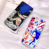 bandai sonic the hedgehog phone case for iphone 11 12 13 mini pro xs max 8 7 6 6s plus x 5s se 2020 xr clear case