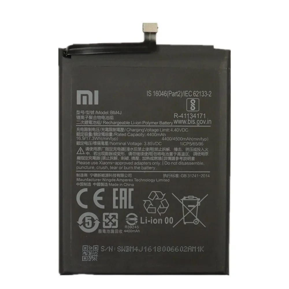 2024 год 100% оригинальный аккумулятор BM4J для Xiaomi Redmi Note 8 Pro 8Pro Note8 4500 мАч