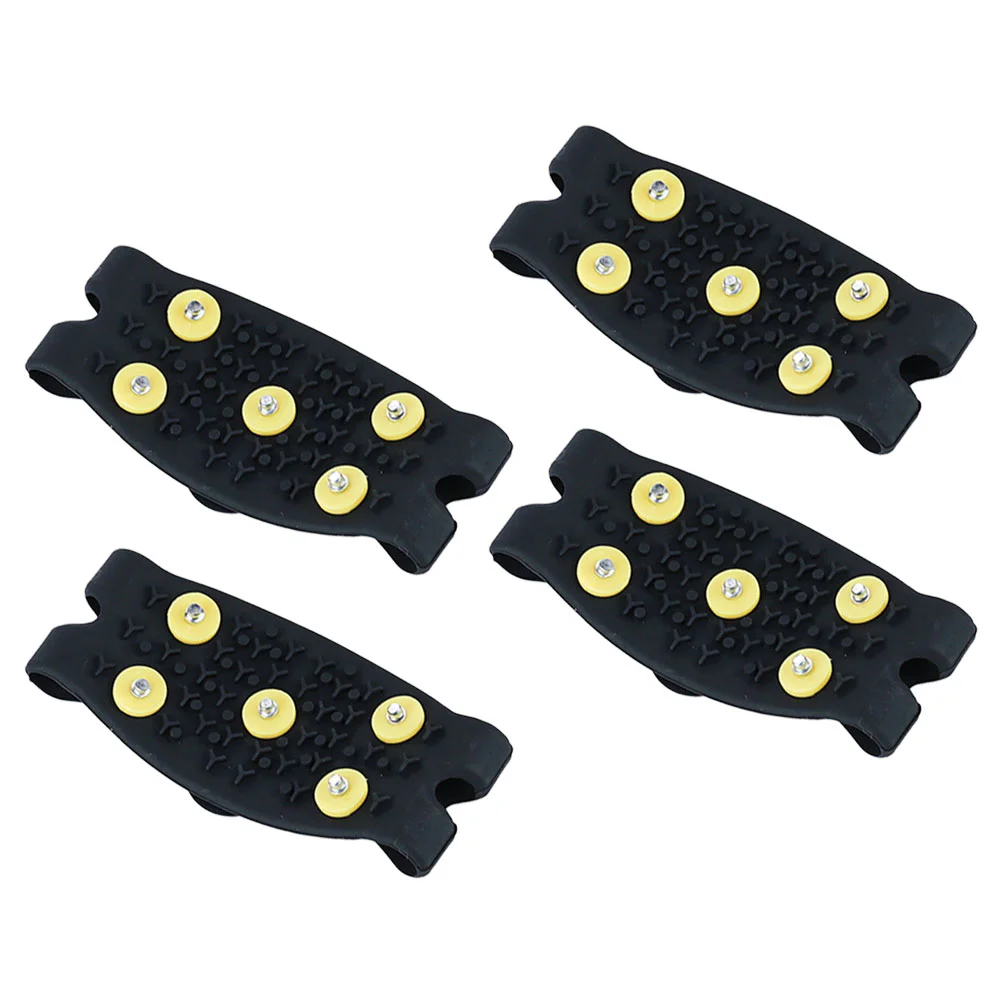 

2 Pairs Non-slip Shoe Covers Gripper Spikes Shoes Skates Climbing Anti-slip Grippers Tpe Ice Crampon