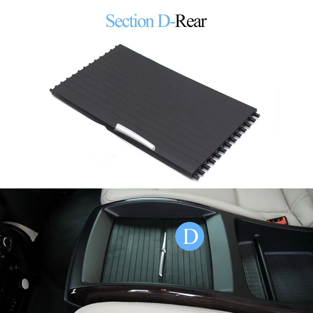 

E70 E71 E72 Передняя задняя внутренняя центральная крышка держателя стакана для напитков и воды, застежка-молния, рулонная штора для BMW X5 X6 2007-2014