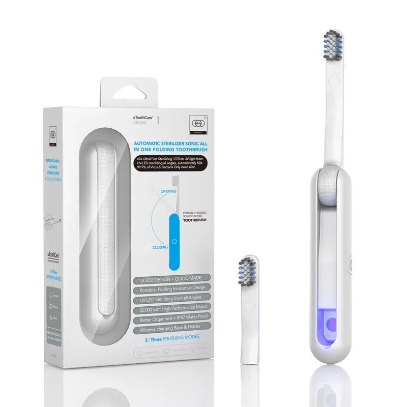 

Ultrasonic Electric Toothbrush Sterilization Induction Folding Toothbrush Smart Timer Sonic Tooth Washing Whitening Teeth Brush