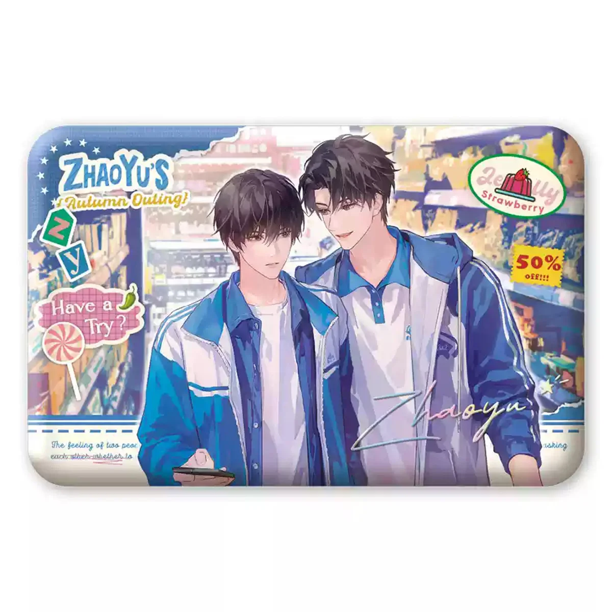 ALL IN The Fake Slackers Официальный оригинальный BL роман Жесть Значок Bajji Quicksand Акриловая