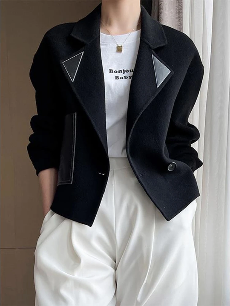 

Winter Coat for Women Loose Slimming Casual Woolen Coat Autumn New Fashion Korean Women's Jacket Solid Simplicity Female Coats