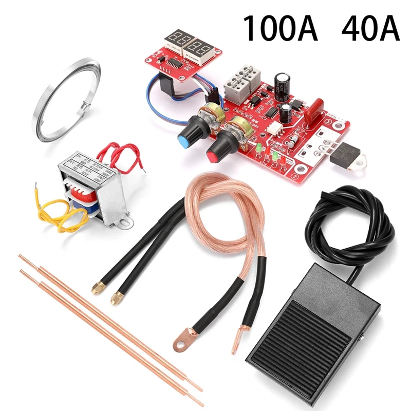 

Battery Spot Welding Tool Set Digital Display Control Board With Welding Pen 9V Transformer And Metal Foot Pedal