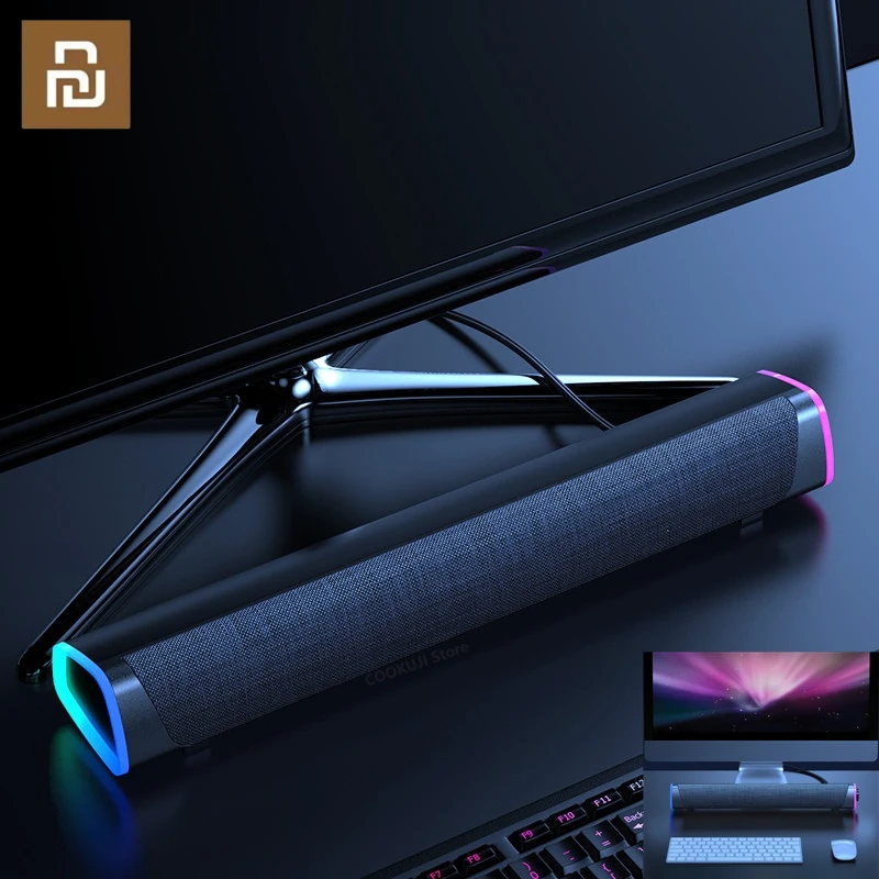 

Youpin 3D объемная звуковая панель Bluetooth 5,0 Колонка проводные компьютерные колонки s стерео сабвуфер звуковая панель ПК кинотеатр тв Колонка Aux