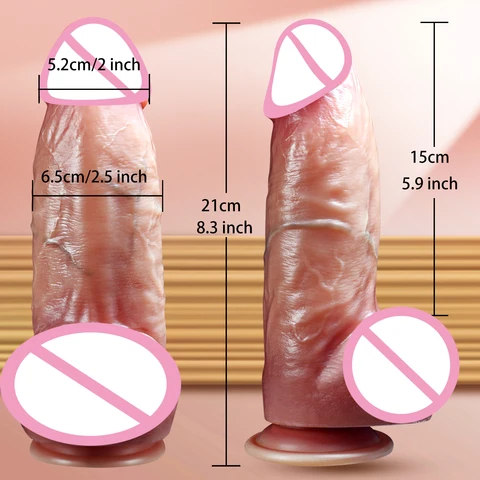 Огромный реалистичный толстый фаллоимитатор, секс-игрушка для взрослых для женщин, мягкие силиконовые вагинальные мастурбаторы, маленькие головки, Пенис с присоской