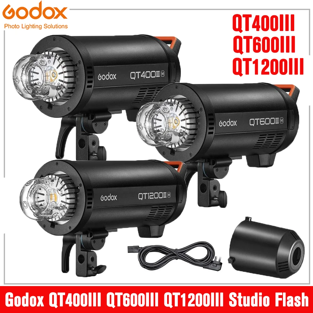 Godox QT400III QT600III QT1200III 400 Вт 600 Вт 1200 Вт GN65 1/8000s Высокоскоростная синхронизация студийная вспышка стробоскоп Встроенная 2,4G Беспроводная