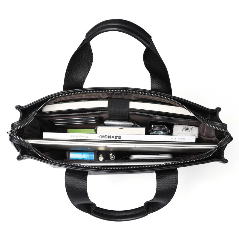 Men's Bag Genuine Leather Men's Briefcase Soft Leather Business Laptop Handbag Fashion One Shoulder Men's Travel Bag Messenger