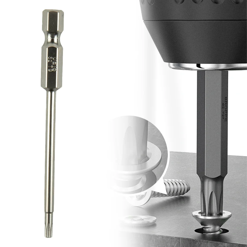 

Hand Tool Hollow Torx Screwdriver Bit Hex Shank -T40 For Exact Screw Unscrew Alloy Steel Electroplating With Magnetic 75mm 1pc