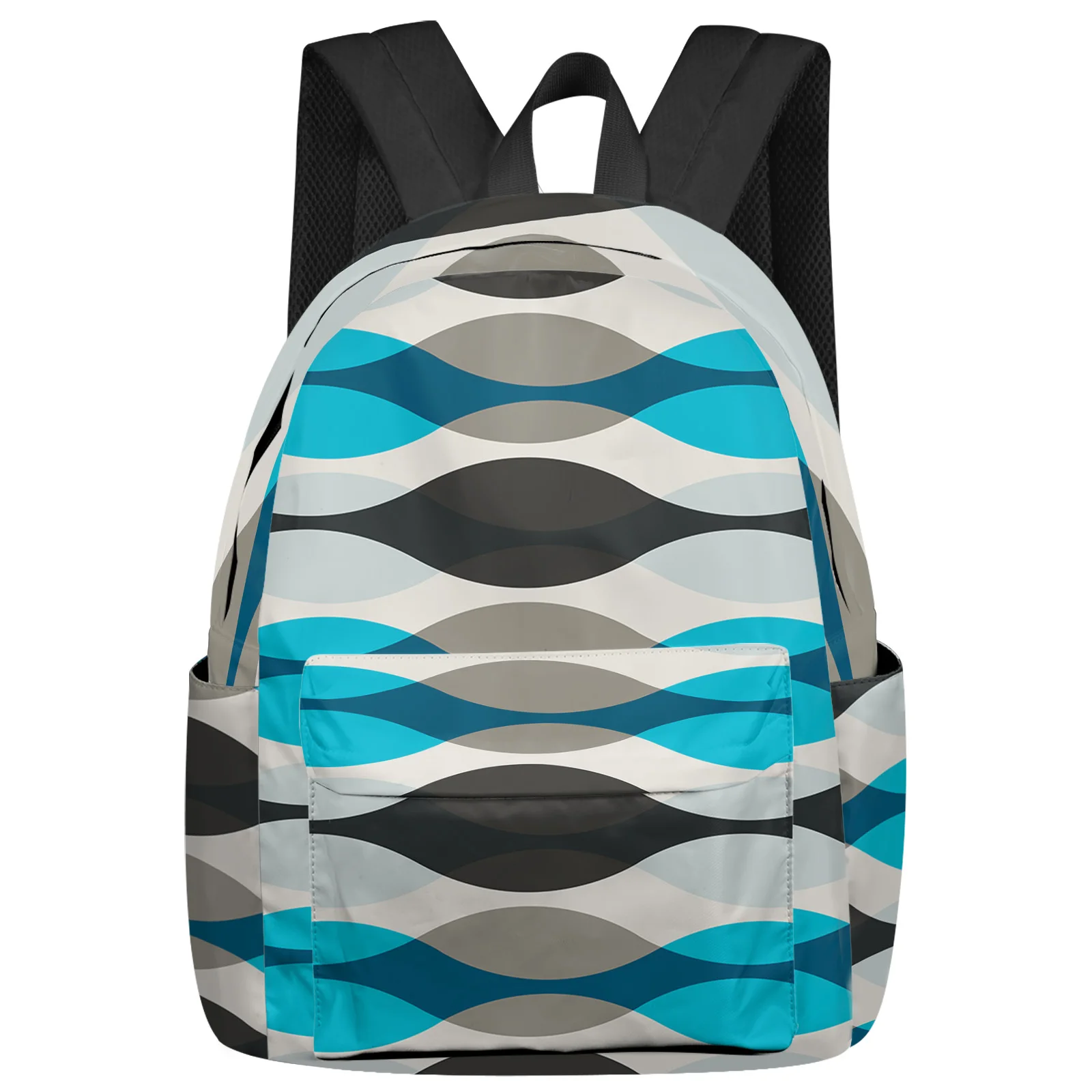 

Geometric Texture Ripple Aqua Feminina Backpacks Teenagers Student School Bags Laptop Backpack Men Women Female Travel Mochila