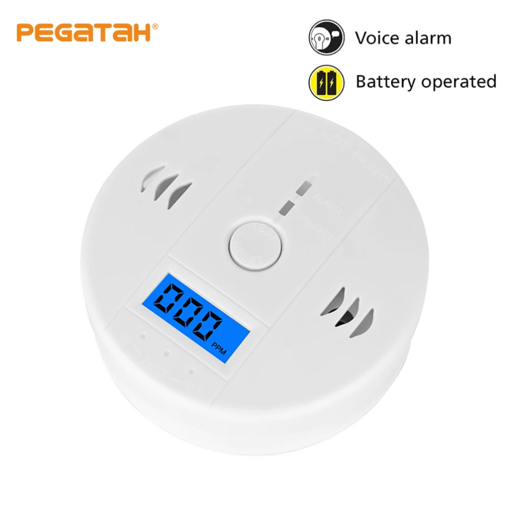 

Carbon Monoxide Poisoning Smoke Gas Sensor 85dB Home Security Alarms CO Detector LCD Indicator Flashing Sound Warning