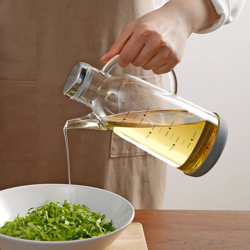 shimoyama olive oil bottle with scales cooking seasoning oil vinegar storage bottle oil cruet glass dispenser kitchen gadget free global shipping