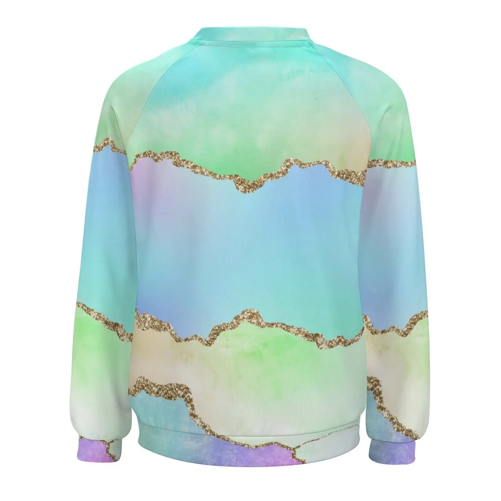 Мраморные толстовки с эффектом омбре зимняя уличная одежда металлическим