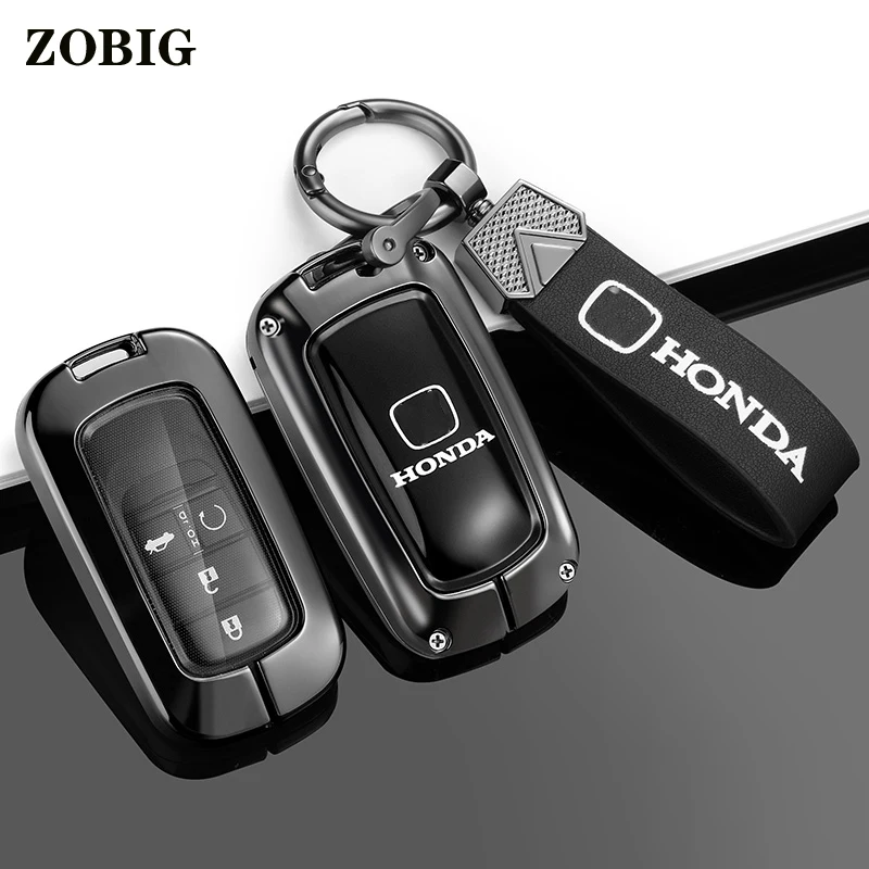 ZOBIG for honda Key Fob Cover ABS Key Case Cover Key Fob Cover for 2022 Honda Civic Accord Sport SI EX EX-L Touring Car key shel