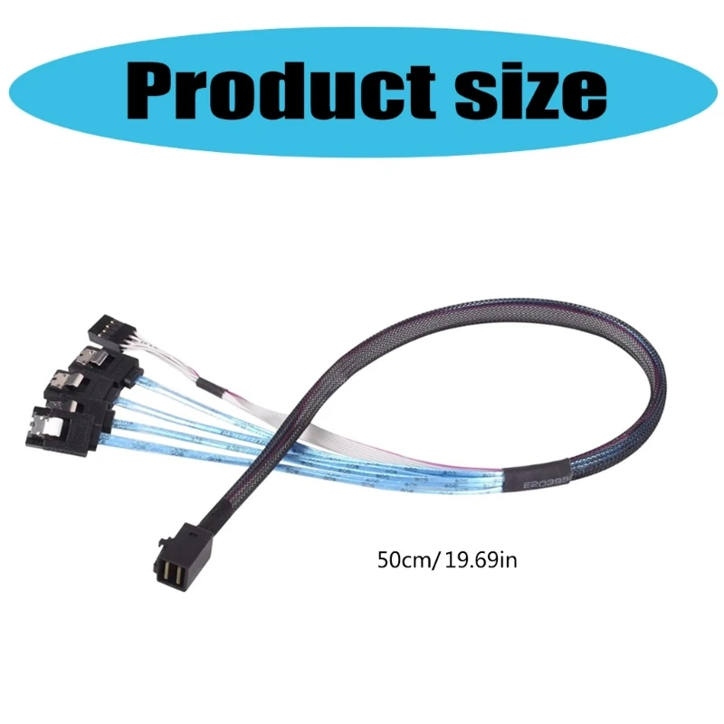 Серверный класс MiniSAS SFF-8643 — интерфейсный кабель 4SATA ​​длиной 0 5 м для рабочих