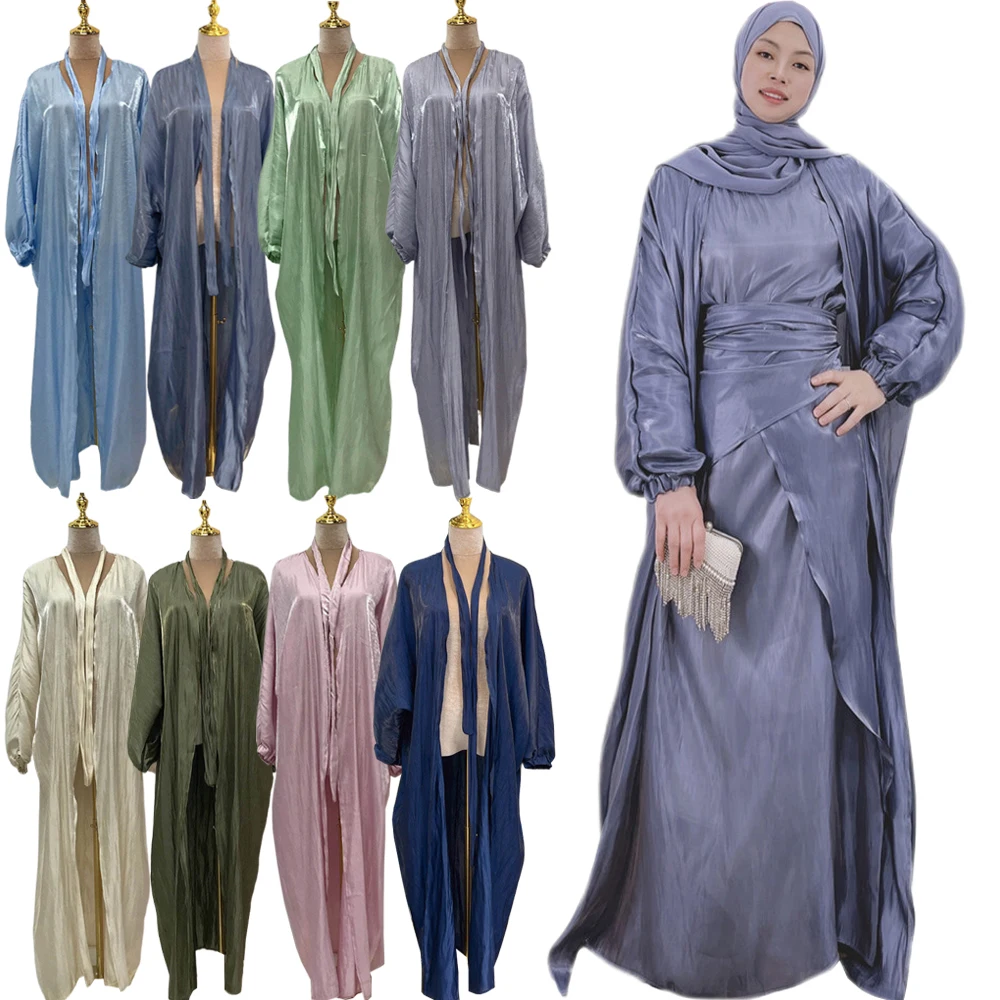 Женское кимоно, кафтан Рамадан, Турция, ислам, Арабская одежда, мусульманское платье для женщин, Дубай, абайя, скромный халат, кафтан, цзилбаб