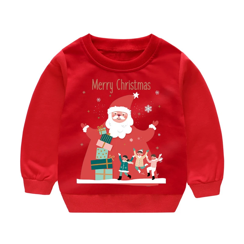 

Baby Girls Boys Merry Christmas T Shirt Children New Year Party Clothes Kids Snowman Cosplay Costume Santa claus Print Tees Tops