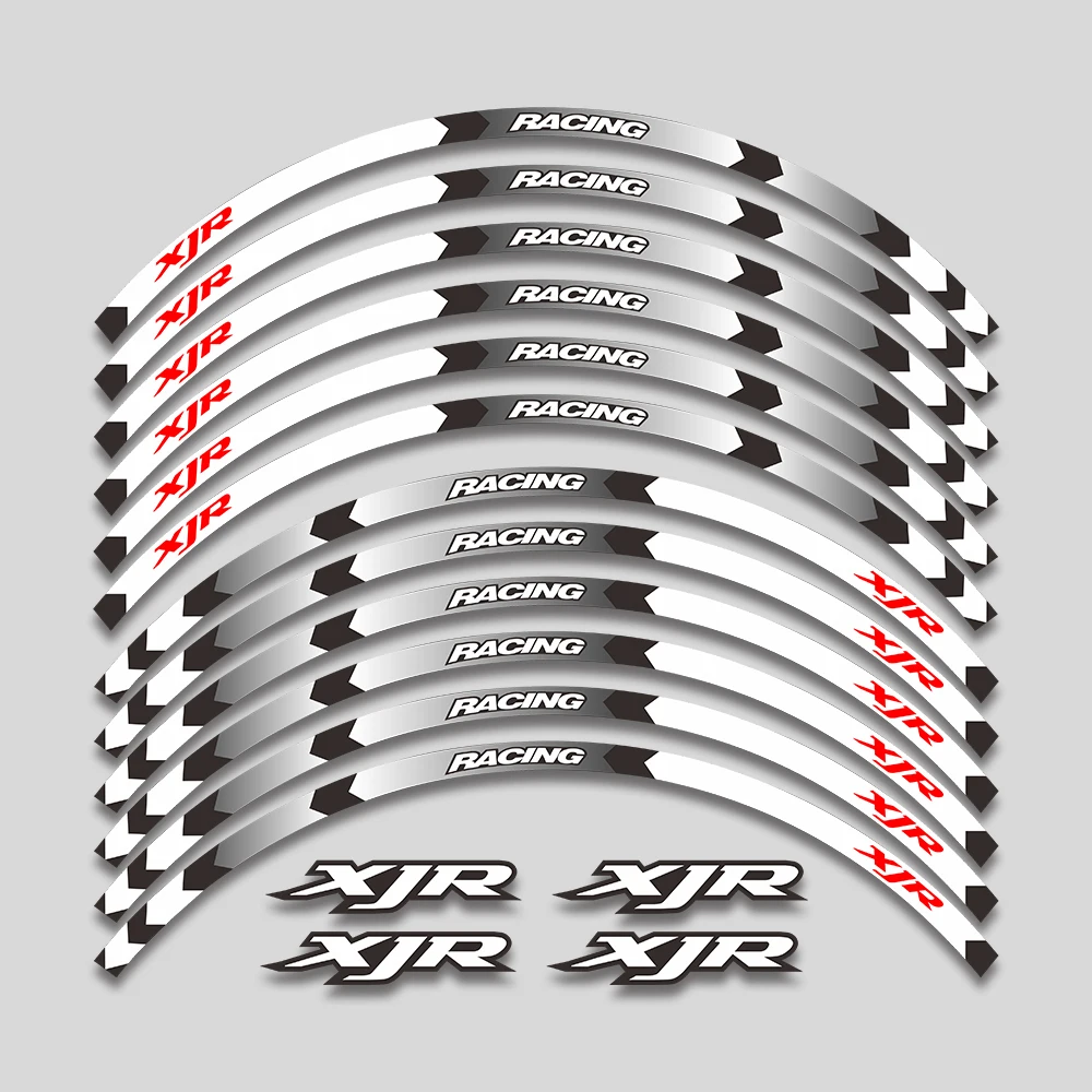 

17inch Motorcycle Sticker Hub Reflective Stripe Rim Tire Decals For YAMAHA XJR 400 XJR 1200 XJR 1300 xjr400 xjr1200 xjr1300