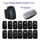 Только крышка-1 шт.! Крышка с лазерной гравировкой для автомобиля, лодки, морской яхты, автобуса, RV, приборной панели, кулисный переключатель, автомобильные аксессуары