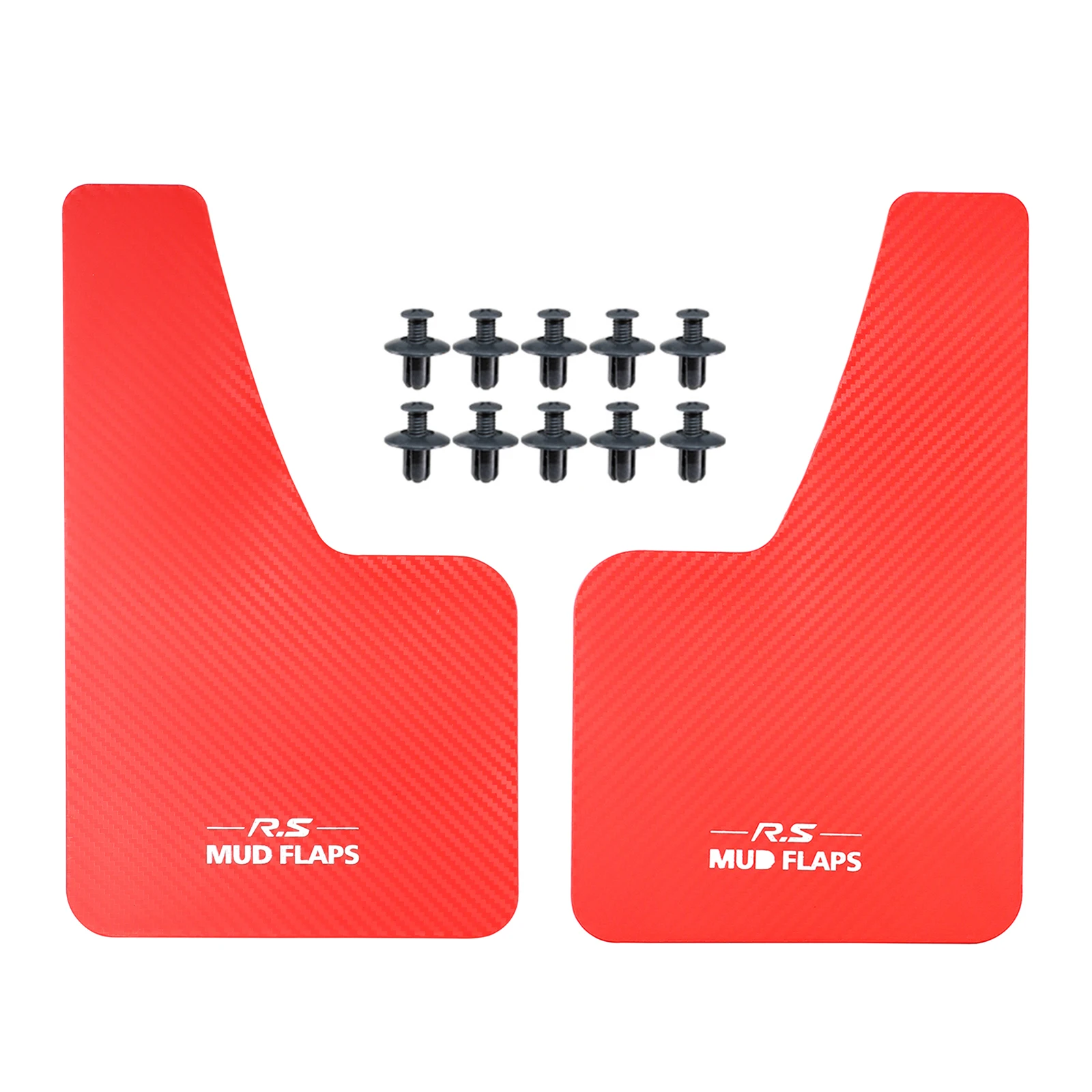 

Набор автомобильных универсальных брызговиков из красного углеродного волокна, брызговики от грязи, литая искусственная Обложка, аксессуары для передней и задней стайлинга