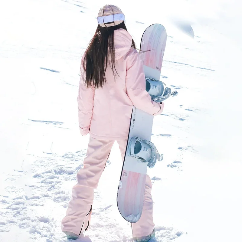 Спортивные женские лыжные комплекты с капюшоном женский зимний костюм уличный