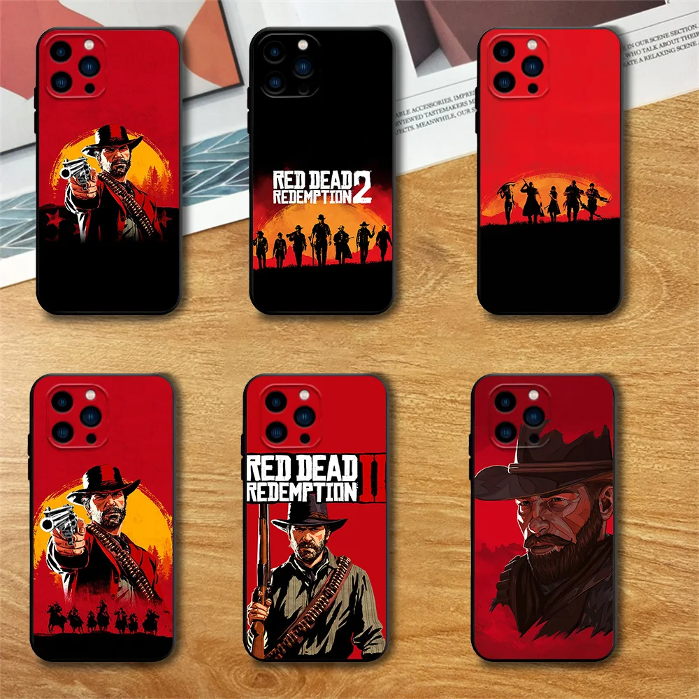 Чехол для телефона R-Red D-Dead R-Redemption Samsung S23 S22 ULTRA A22 A23 A32 A34 A52 A53 A54 A71 A72 A73 Черный мягкий