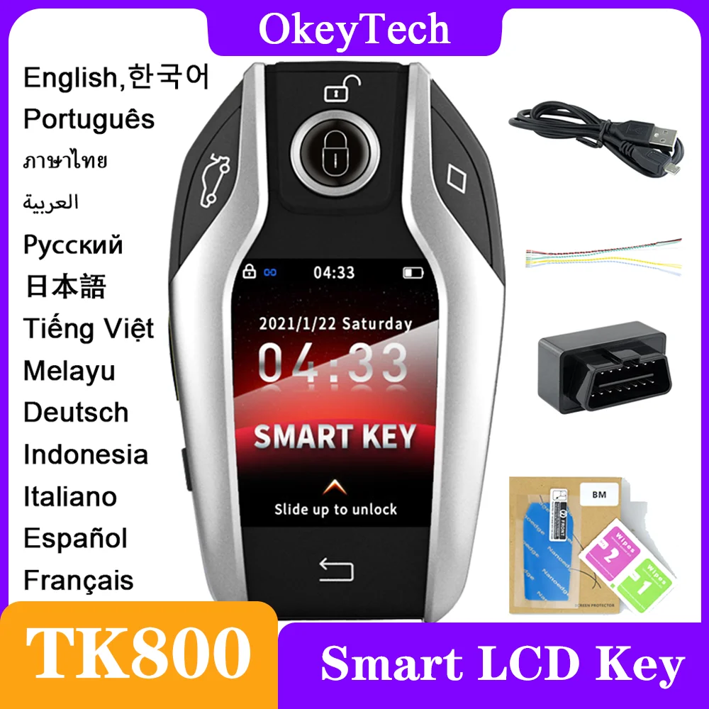 Russian/Korean TK800A LCD Smart Key New Style Universal Modified Boutique Remote Car Key For Hyundai/Audi/VW/BMW/Benz/Chevrolet