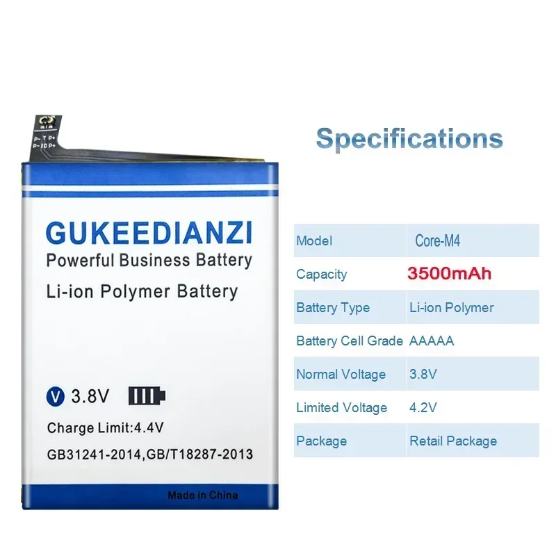 Сменный аккумулятор GUKEEDIANZI Core-M4 3500 мАч для аккумуляторов мобильных телефонов