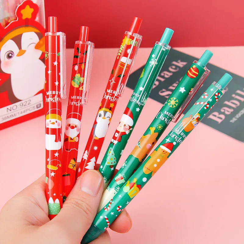 

Симпатичная Рождественская гелевая ручка для студентов, Санта-Клаус, студенческие канцелярские принадлежности