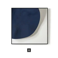 high quality modern minimalist blue decorative painting art space mural three dimensional hanging painting