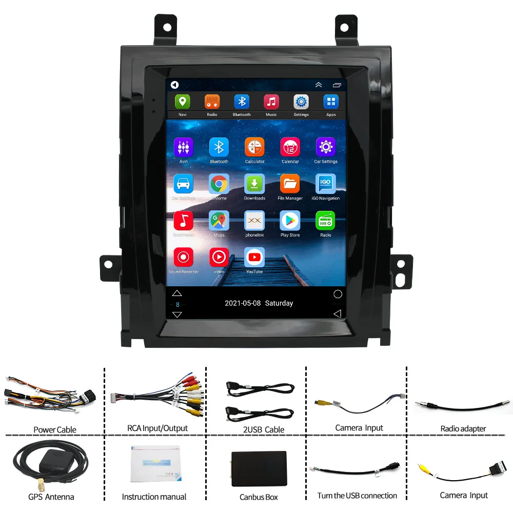 Автомагнитола для Cadillac ESCALADE 2007-2012 Tesla Android 11 стереоприемник центральный