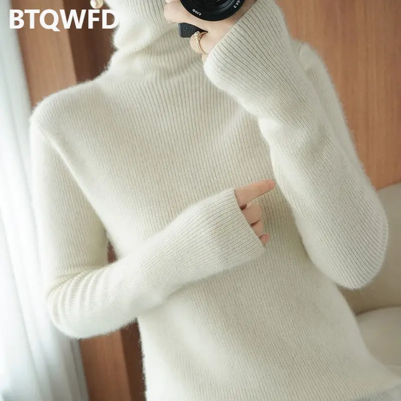 Осенние облегающие Женские пуловеры с длинным рукавом новинка 2022 свитер высоким